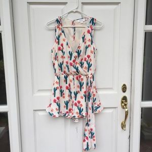 Cactus print romper